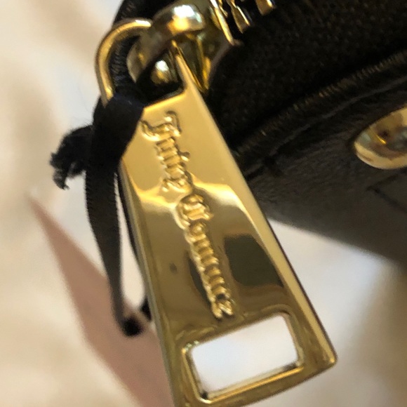 Juicy Couture Black Multi Rose Faux Leather Large Zip Around Wallet NWT - Picture 5 of 10